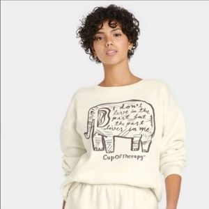 Cup Of Therapy sweatshirt and shorts